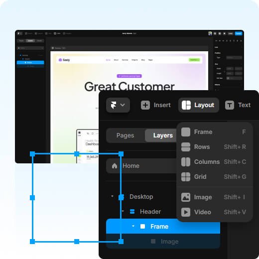 Design canvas and layout tools